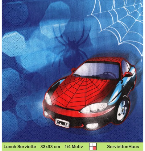 Spider Rennwagen - 1 Lunch Serviette