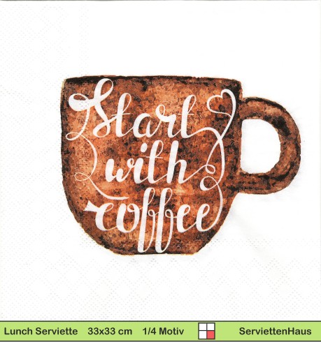 Start with a Coffee - 1 Lunch Serviette