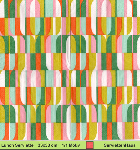 Retro Muster Nummer 1 - 1 Lunch Serviette