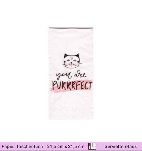 You are purrrfect - 1 Taschentuch