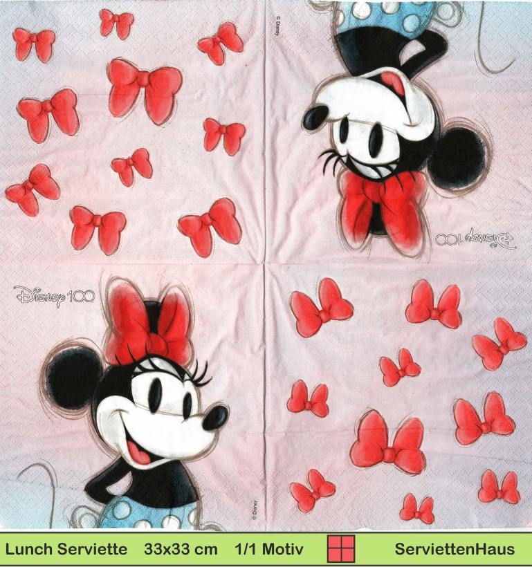 100 Jahre Disney - Minnie Mouse - 1 Lunch Serviette