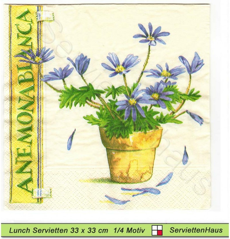 Herlitz - Anemone im Topf - 1 Lunch Serviette