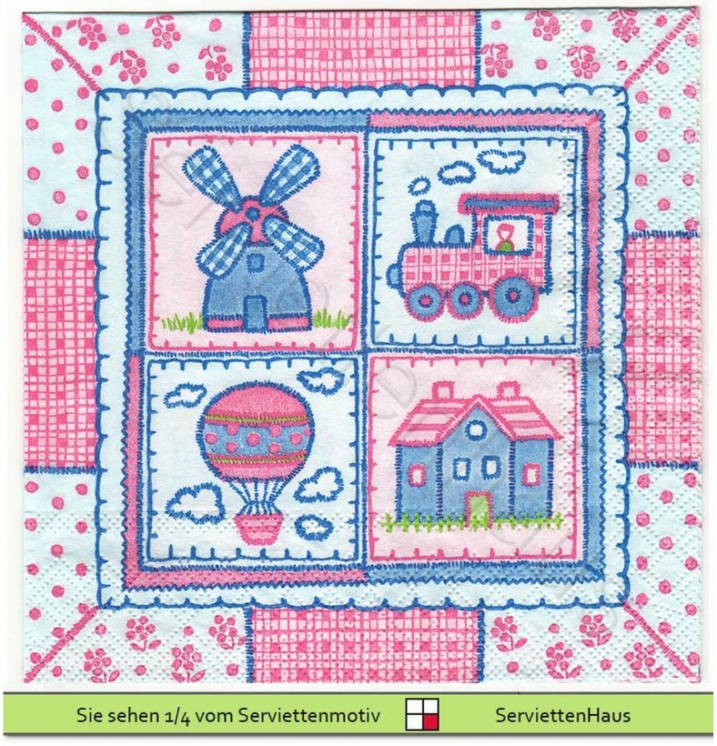 Baby - Patchworkdecke - 1 Lunch Serviette