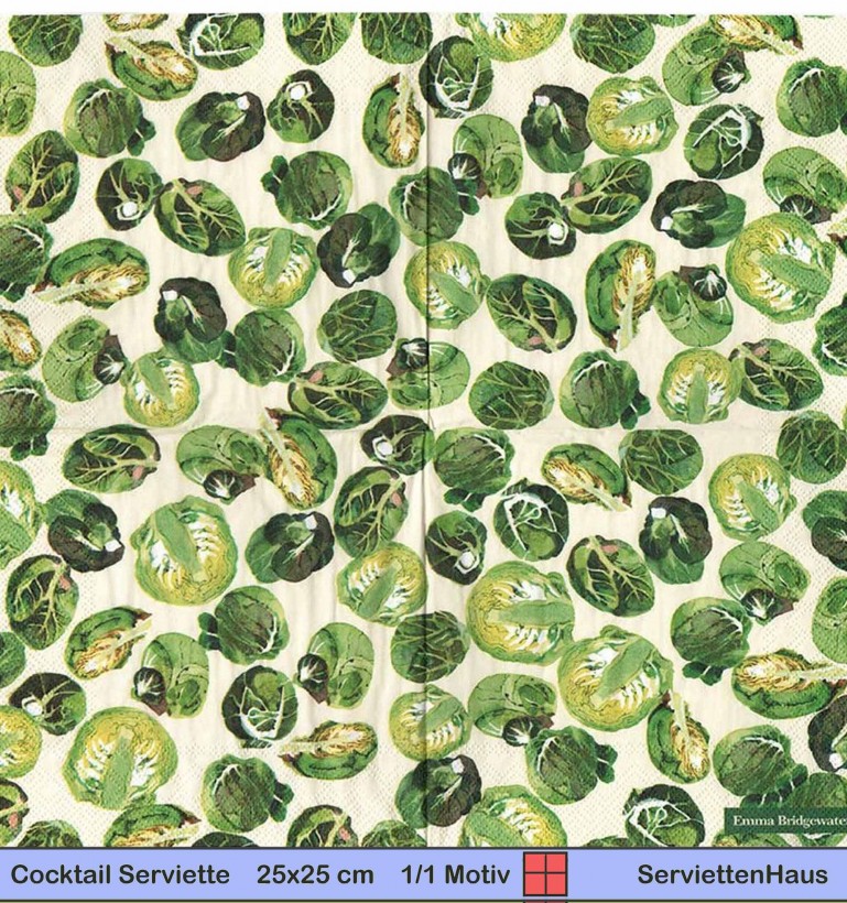 Emma Bridgewater - Rosenkohl - 1 Cocktail Serviette
