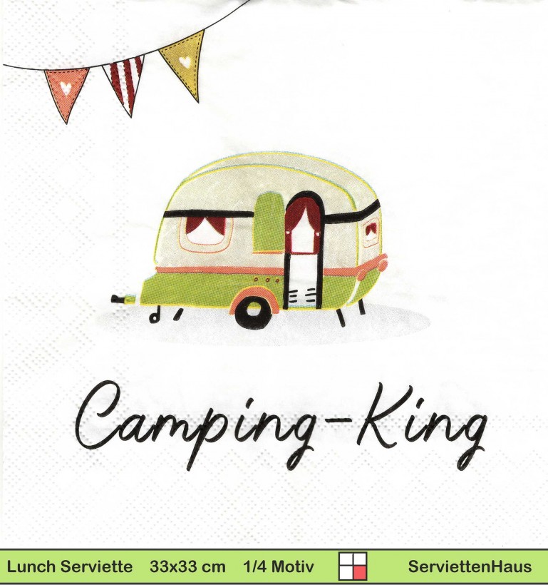 Wohnwagen Camping King - 1 Lunch Serviette