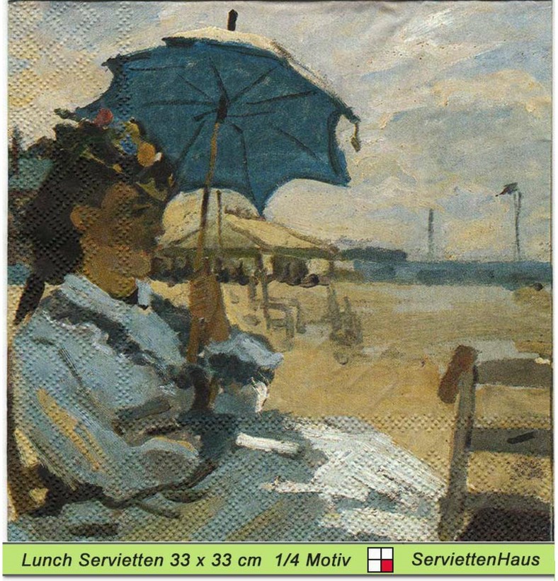 Claude Monet - Frau am Strand - 1 Lunch Serviette