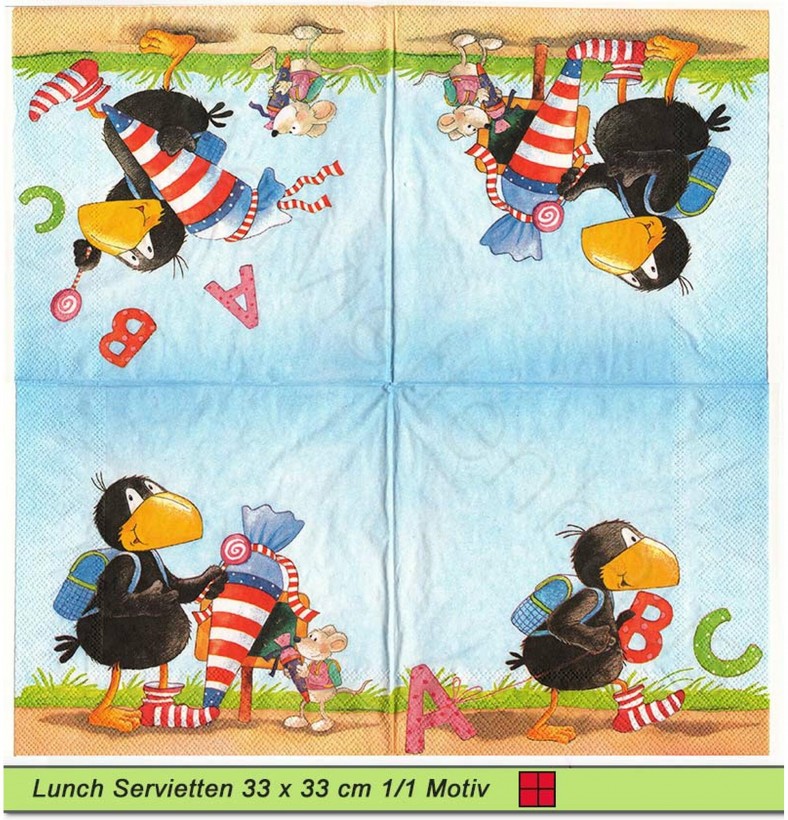 Der kleine Rabe Socke geht zur Schule - 1 Lunch Serviette