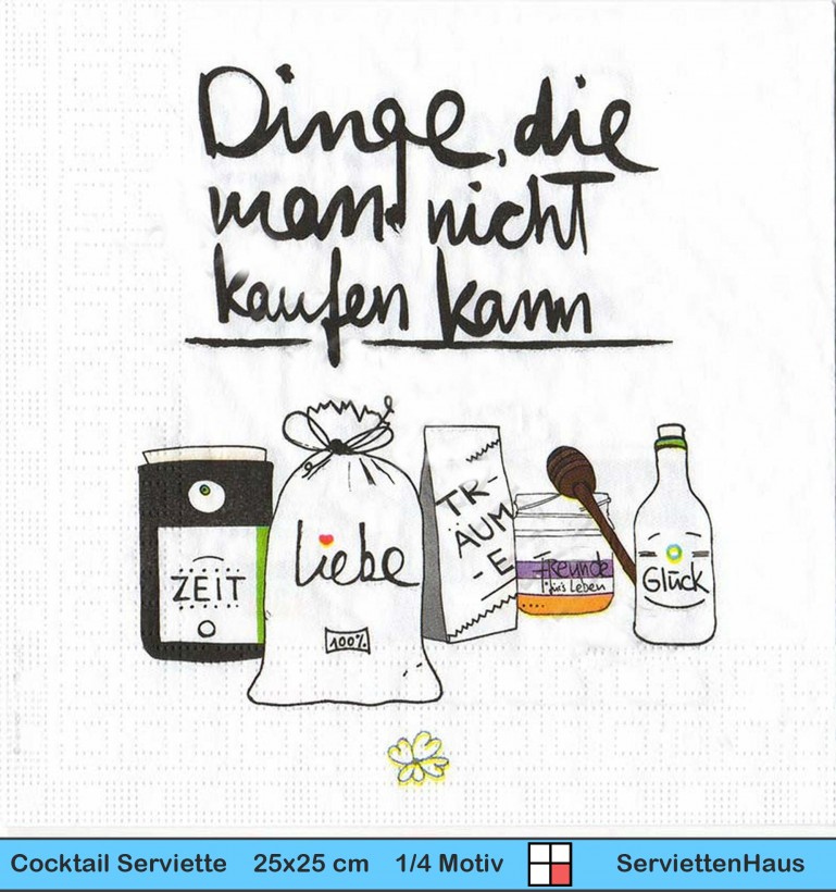 Dinge die man nicht kaufen kann - 1 Cocktail Serviette