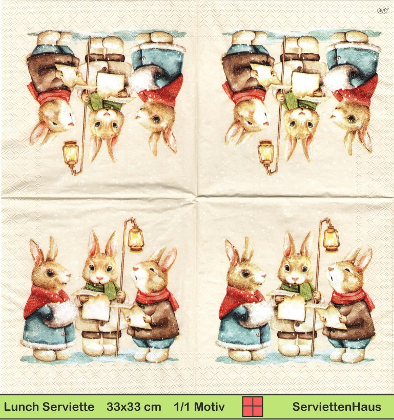 Leise rieselt der Schnee beige - 1 Lunch Serviette
