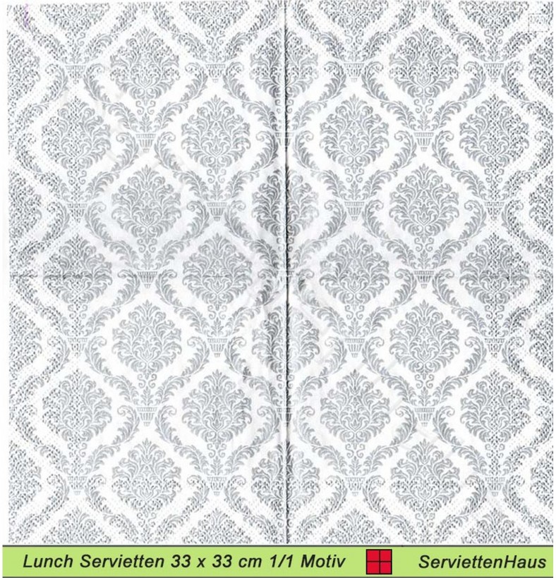 Elegant silber - 1 Lunch Serviette