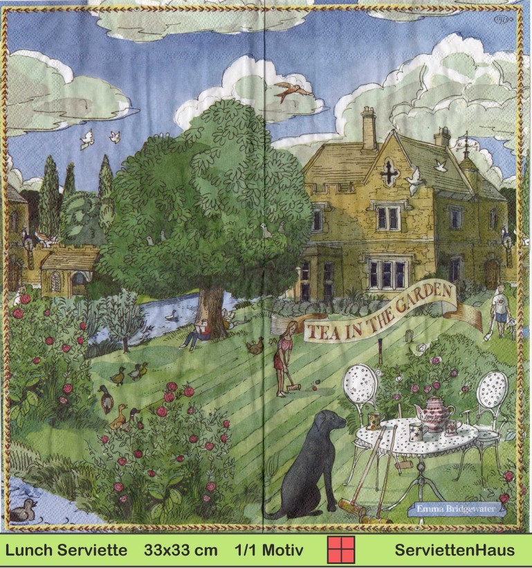Emma Bridgewater - Tee im Garten - 1 Lunch Serviette