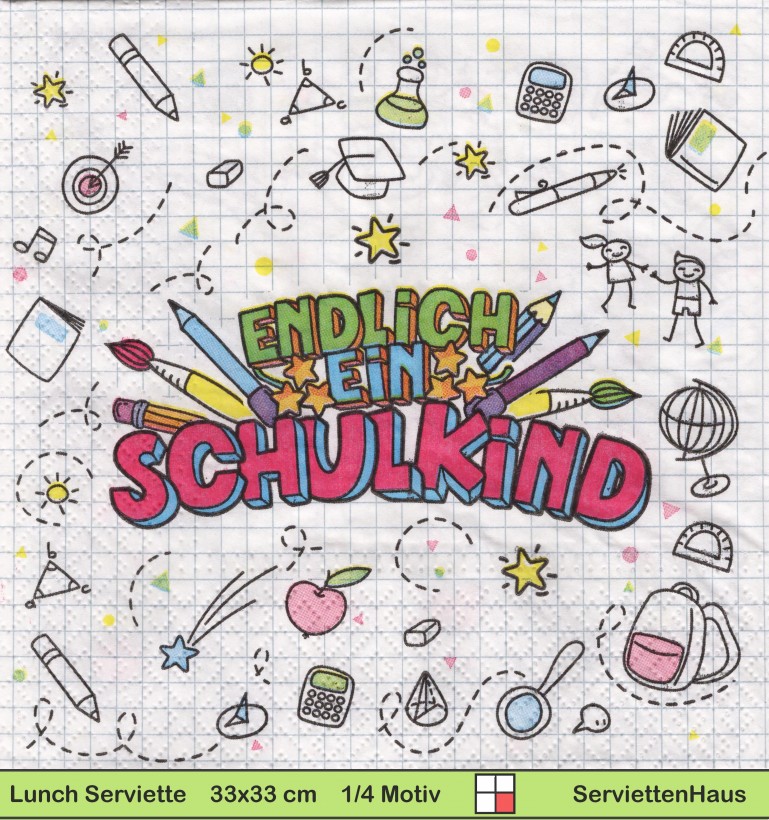 Endlich ein Schulkind - 1 Lunch Serviette
