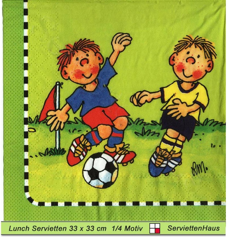 Lutz Mauder - Fritz Flanke spielt Fußball - 1 Lunch Serviette