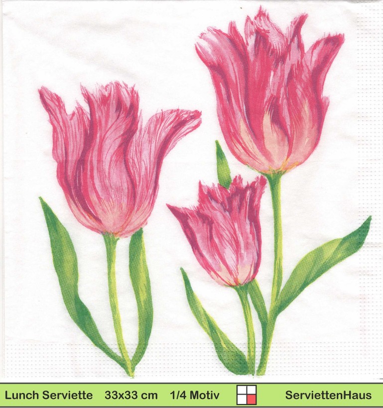 Patagonia Drei rote Tulpen - 1 Lunch Serviette
