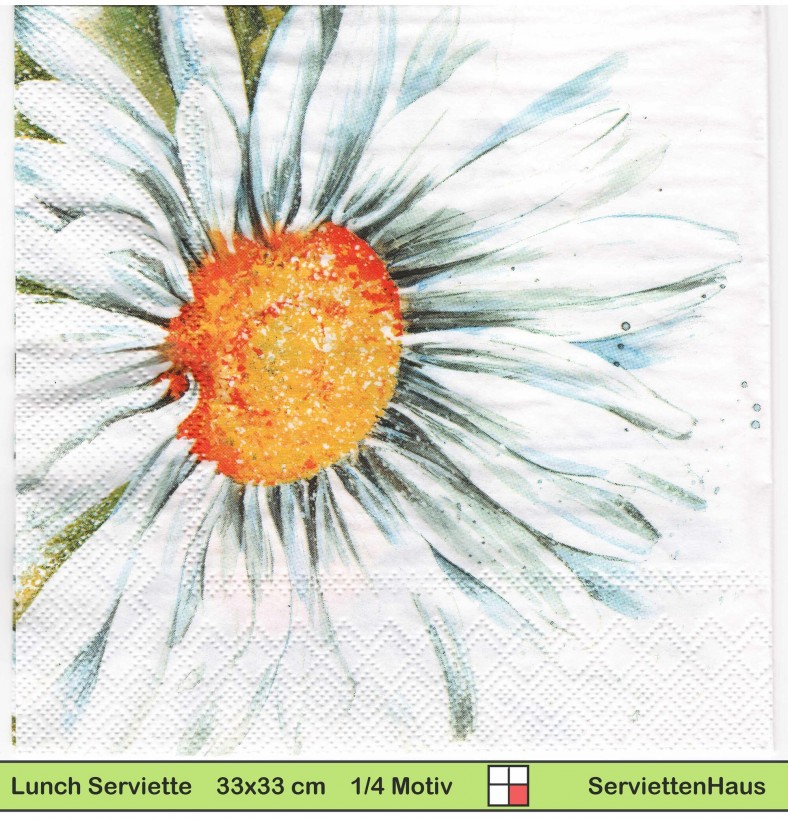 Große Blüten Margerite - 1 Lunch Serviette
