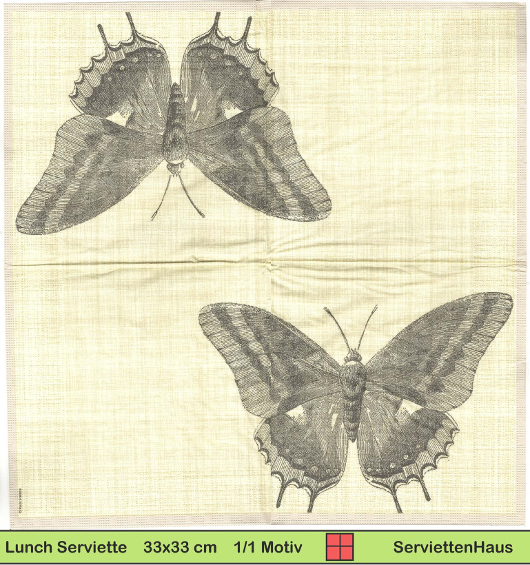 Großer Schmetterling - 1 Paket mit 20 Servietten