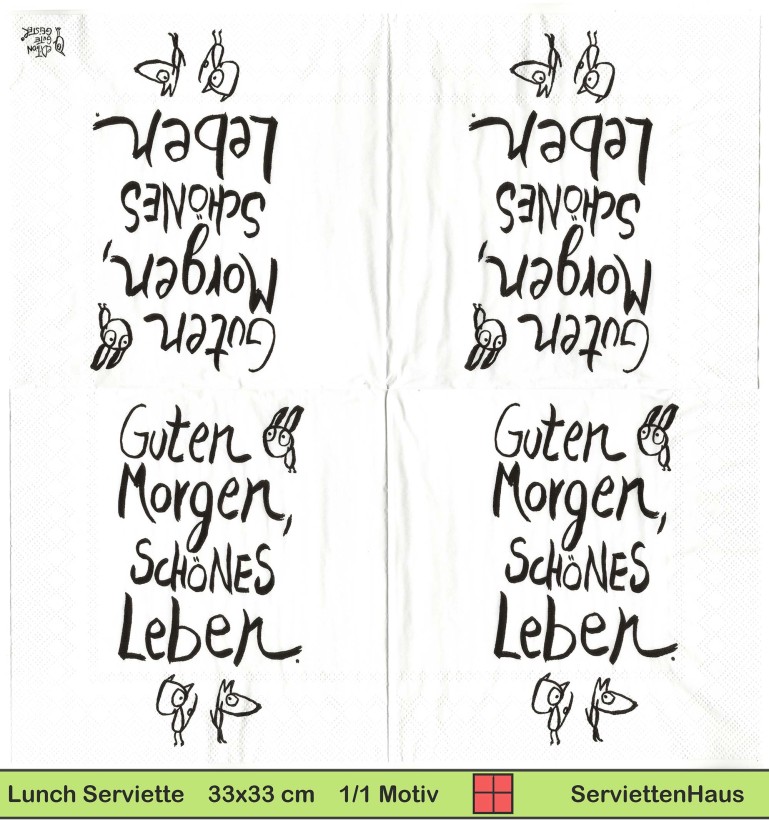 Guten Morgen schönes Leben - 1 Lunch Serviette