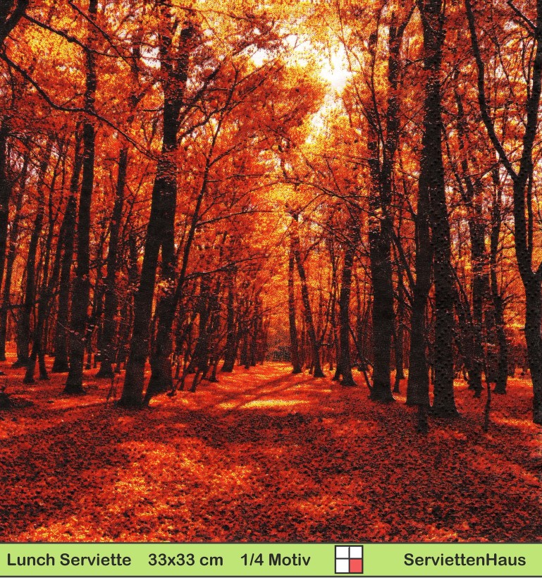 Herbst im Wald - 1 Lunch Serviette