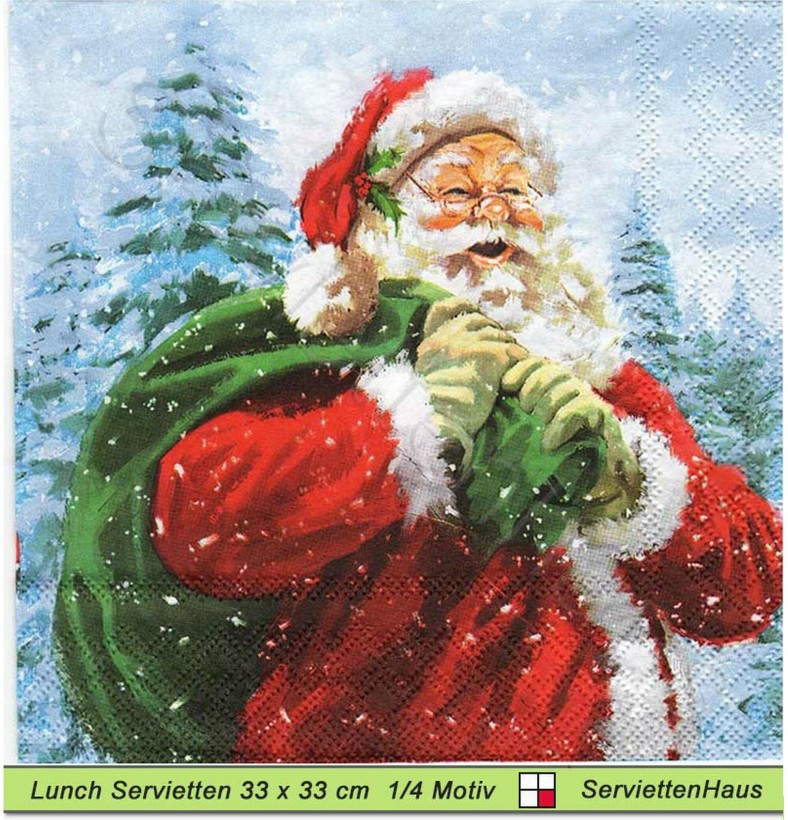 Ho Ho Ho der Nikolaus kommt - 1 Lunch Serviette