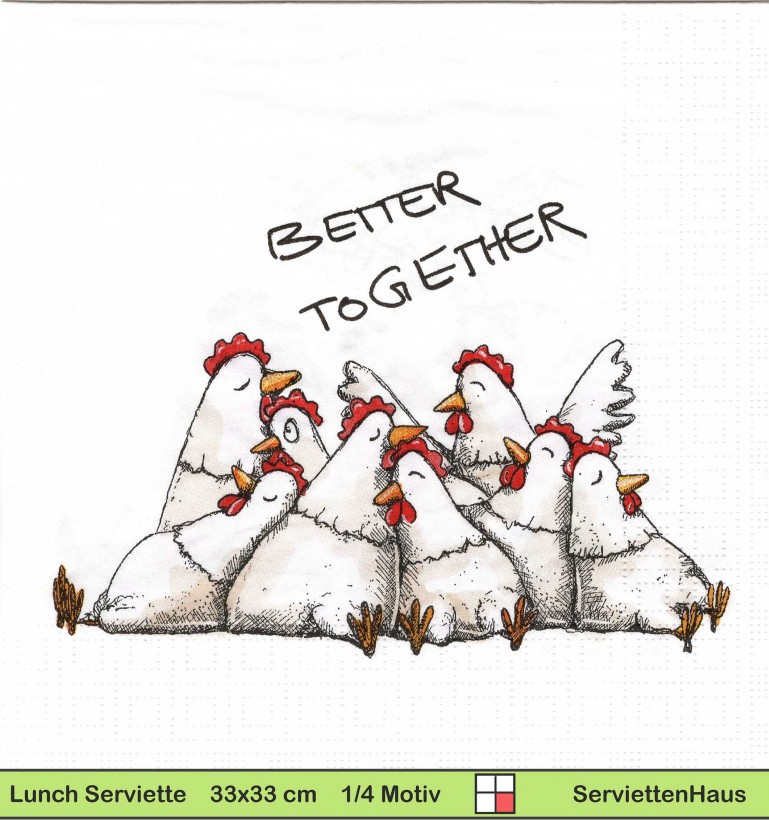 Huhn Better together Besser zusammen - 1 Lunch Serviette