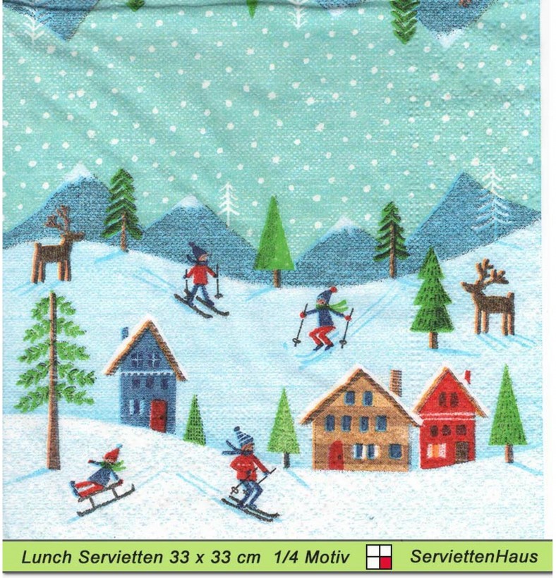 Im Wintersport - 1 Lunch Serviette