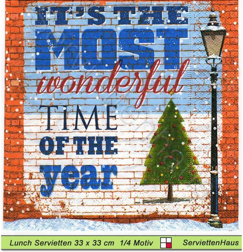 It is the most wonderful Time - 1 Lunch Serviette