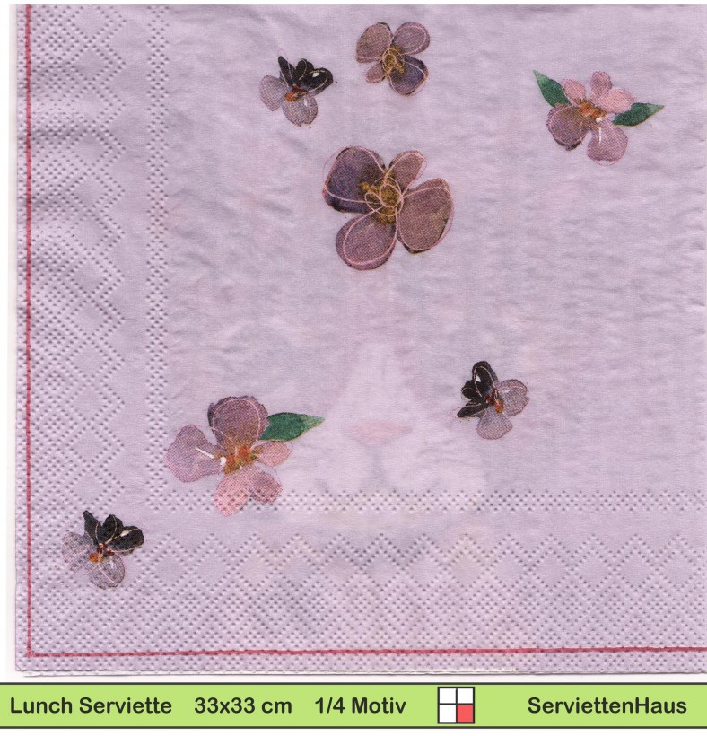 Katze mit Brille und Pulli - 1 Lunch Serviette