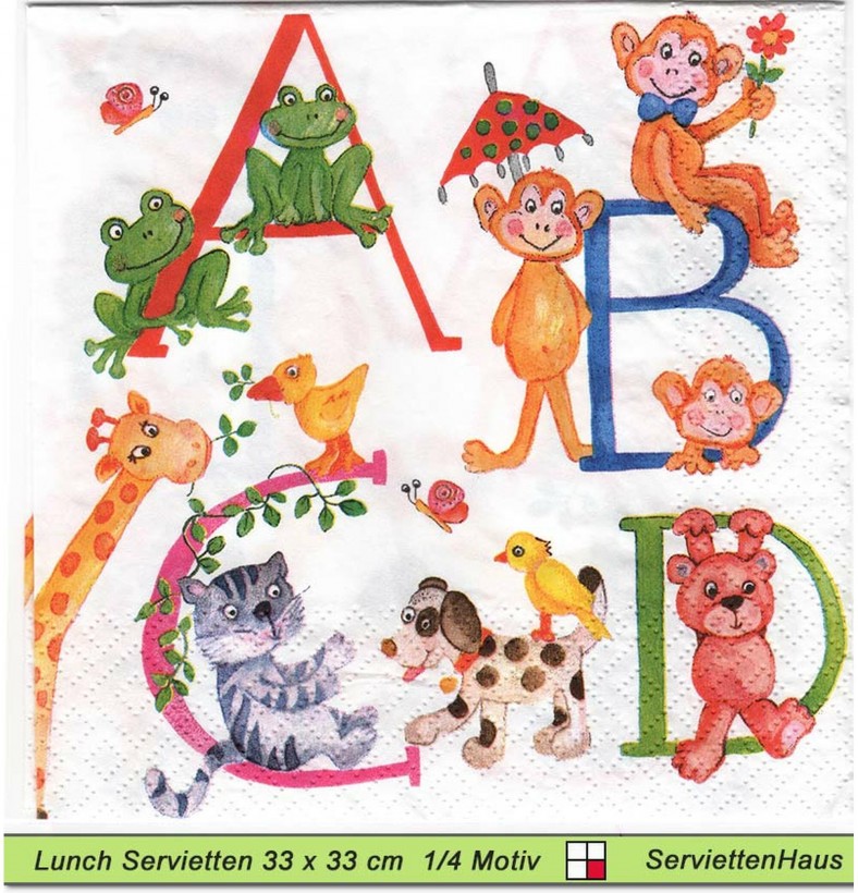 Kinder ABC - 1 Lunch Serviette