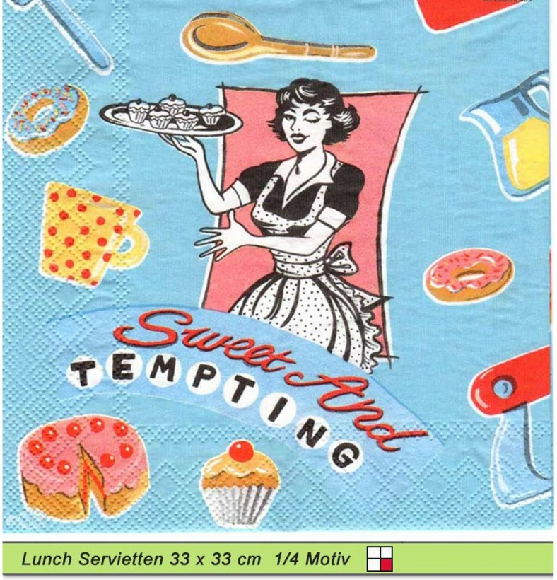 Kitchen cool blue - 1 Lunch Serviette