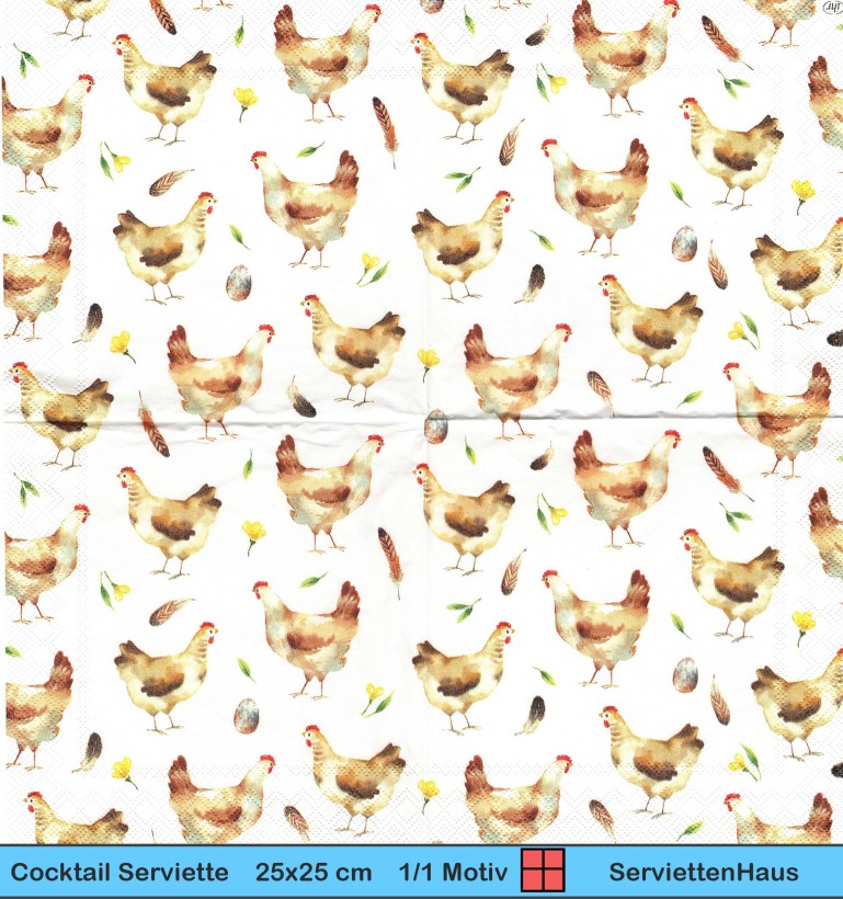 Das Huhn Helene mit Freunden - 1 Cocktail Serviette