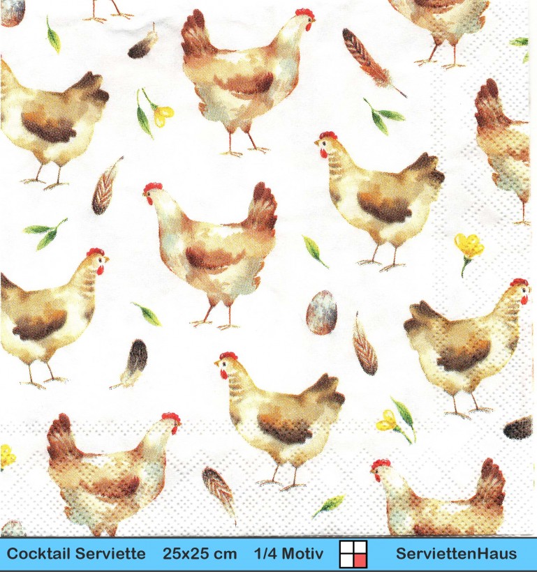 Das Huhn Helene mit Freunden - 1 Cocktail Serviette