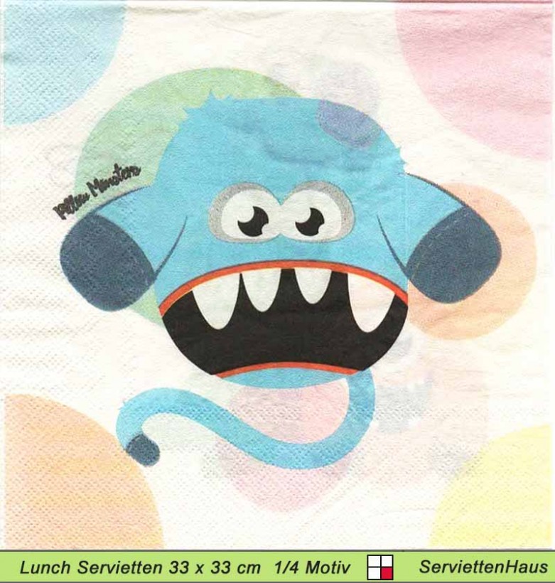 Verschiedene kleine liebe Monster - 1 Lunch Serviette