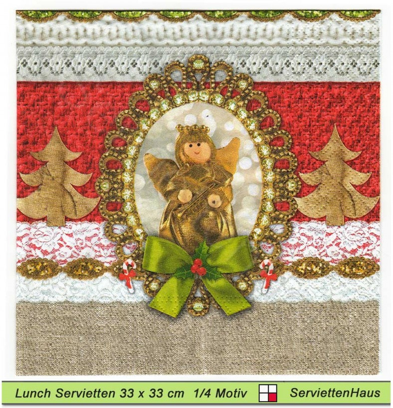Kleiner Weihnachtsengel - 1 Lunch Serviette