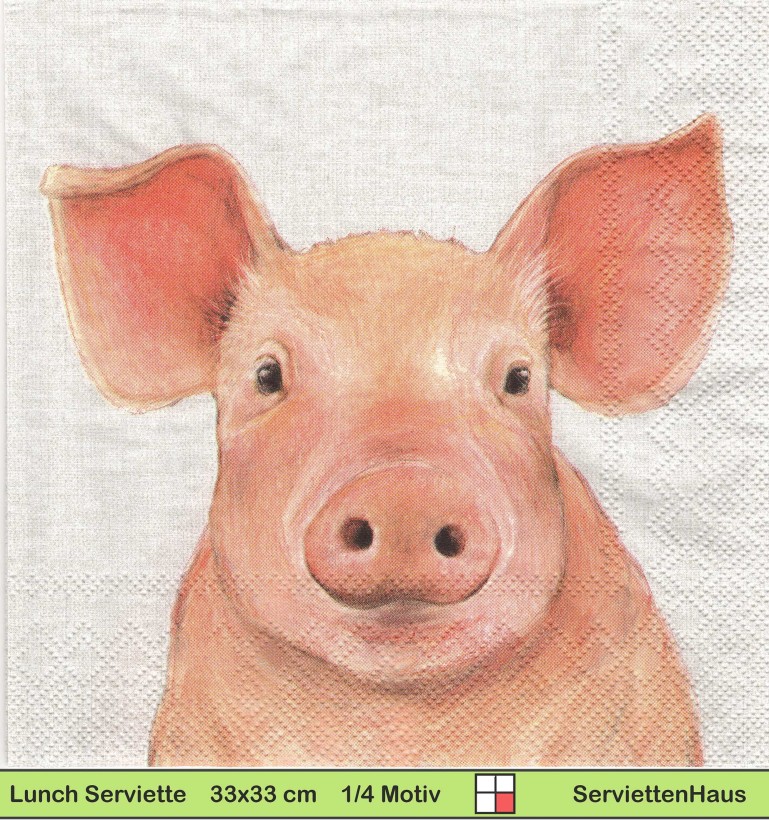Bauernhof Das kleine Schweinchen - 1 Lunch Serviette