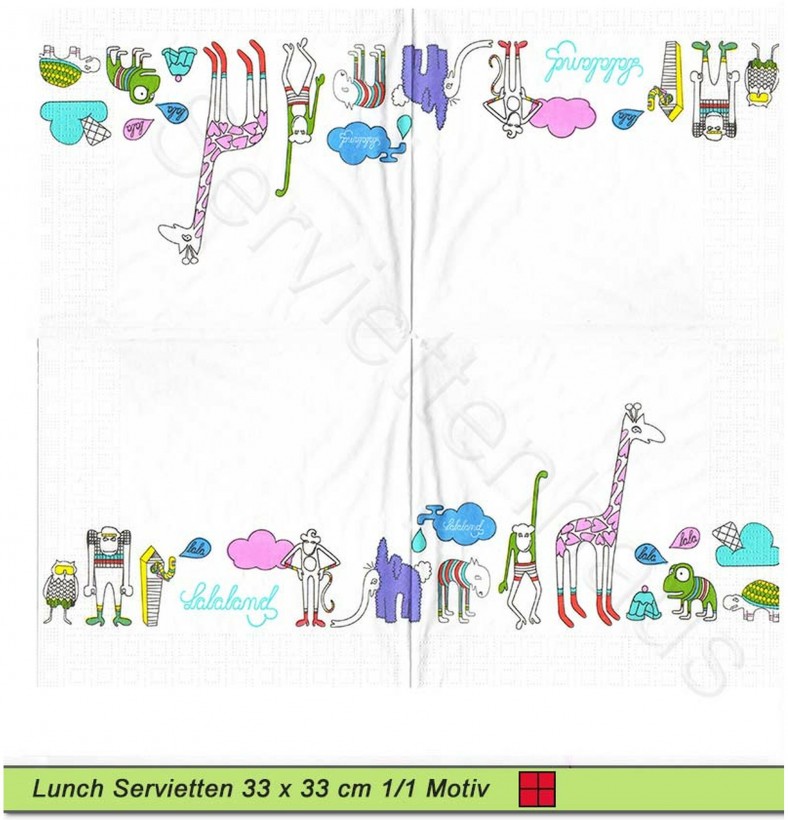 LalaLand Familie - 1 Lunch Serviette