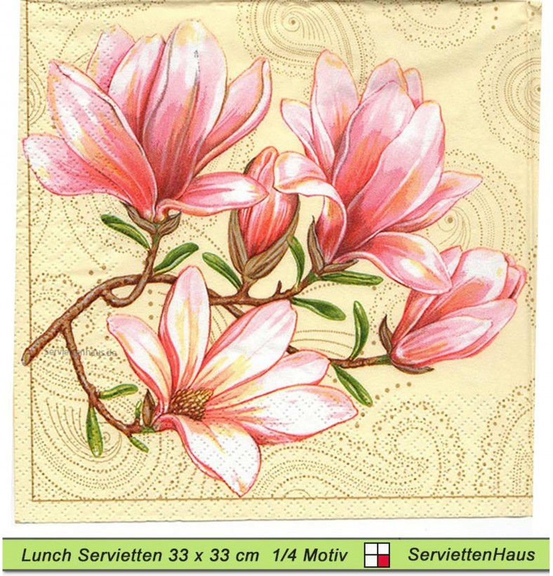 Magnolien creme - 1 Lunch Serviette