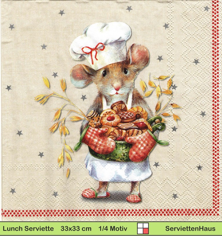 Frau Maus hat Kekse gebacken - 1 Lunch Serviette
