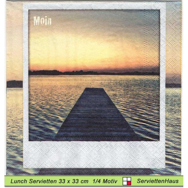 Moin Der Steg im Meer - 1 Paket mit 20 Servietten