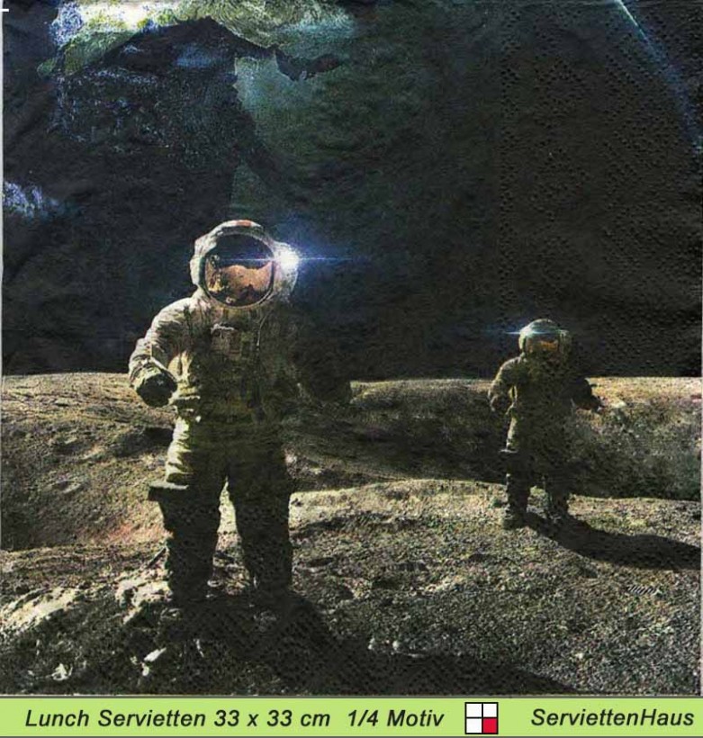 Astronaut auf dem Mond - 1 Lunch Serviette