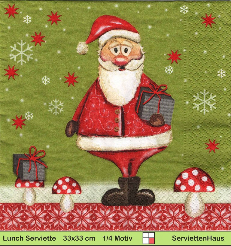 Holmblad - Nikolaus mit kleinen Geschenken - 1 Lunch Serviette