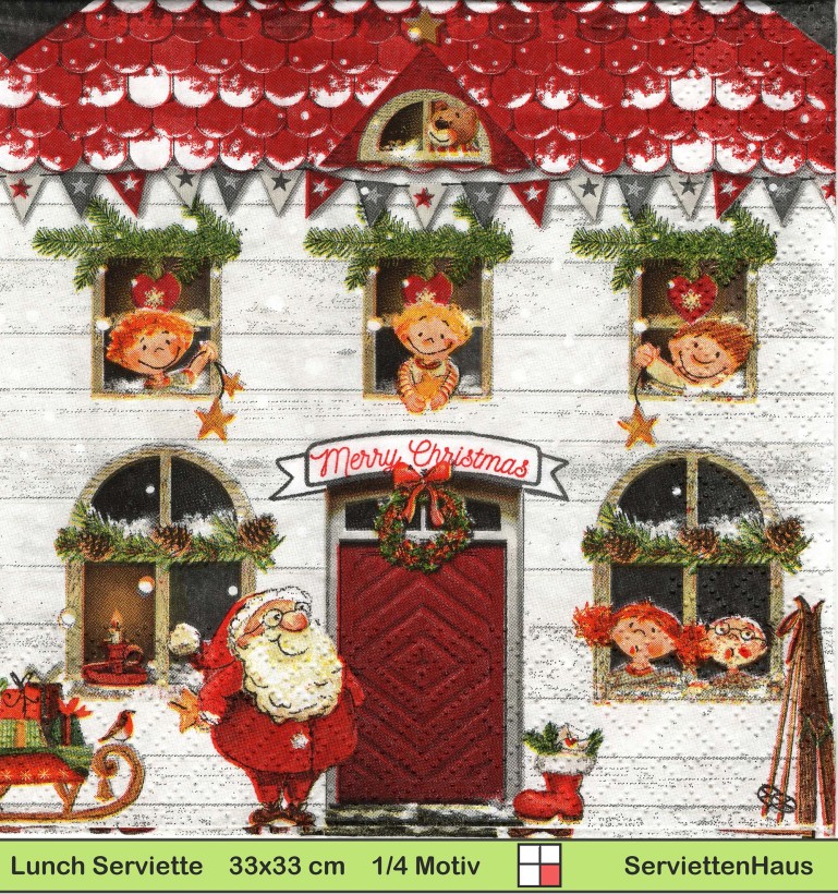 Nikolaus steht vor der Haustür - 1 Lunch Serviette