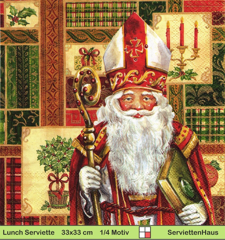 Nikolaus Santa - 1 Lunch Serviette
