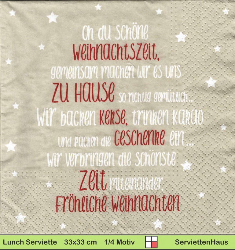 Oh du schöne Weihnachtszeit - 1 Lunch Serviette