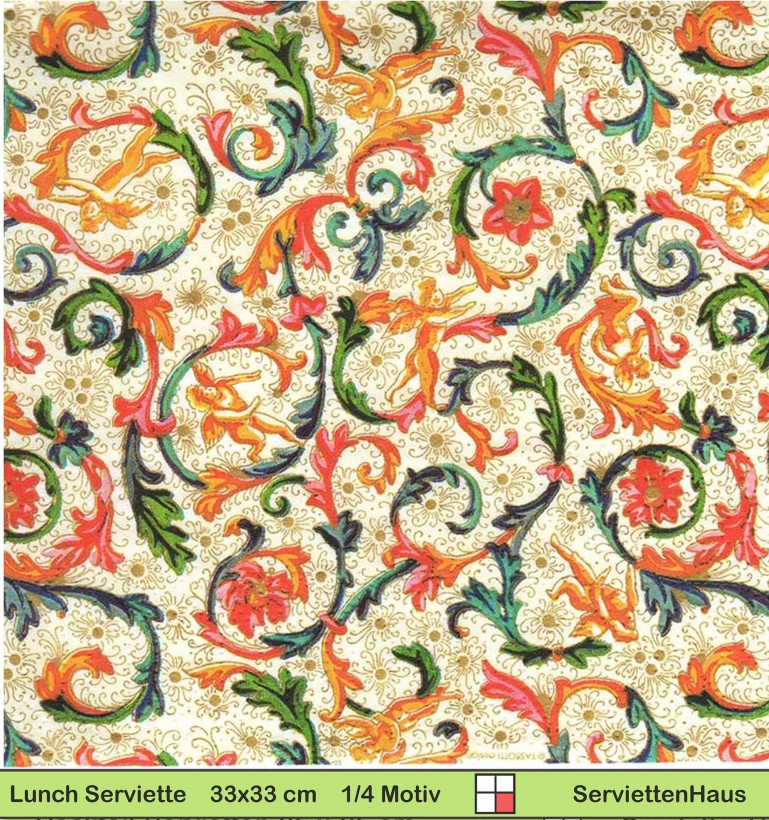 Ornamente mit kleinen Engel - 1 Lunch Serviette