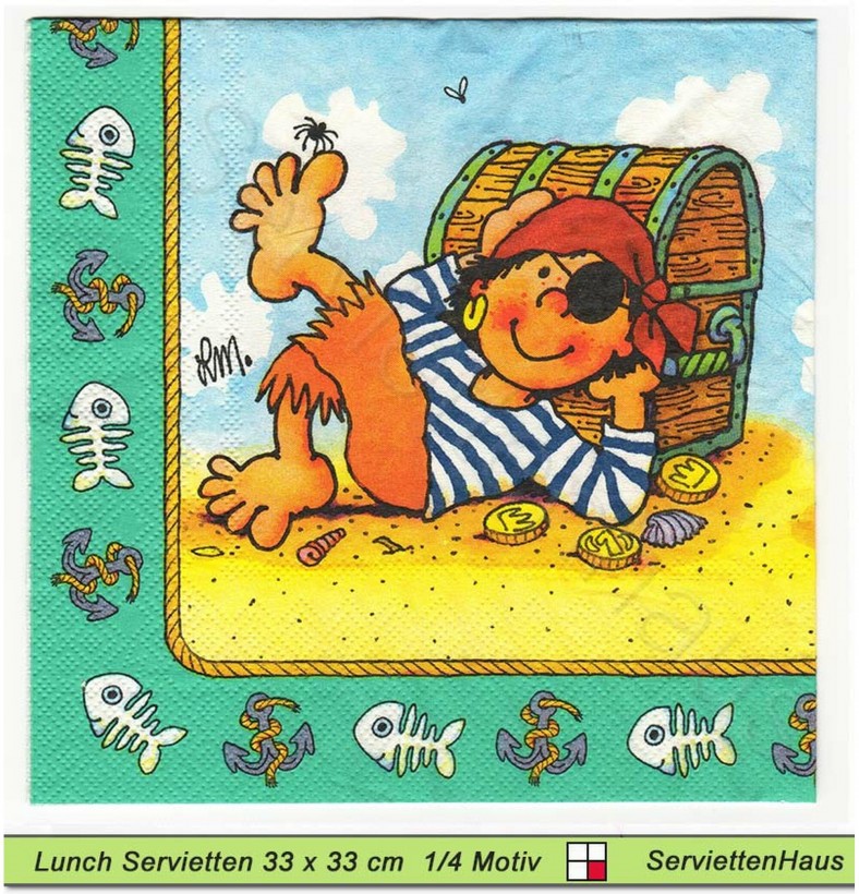 Lutz Mauder - Pirat Pit Planke - 1 Lunch Serviette