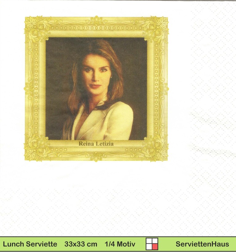 Reina Letizia Königin von Spanien - 1 Lunch Serviette