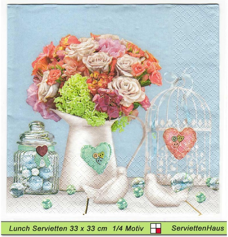Rosen im Krug - 1 Lunch Serviette