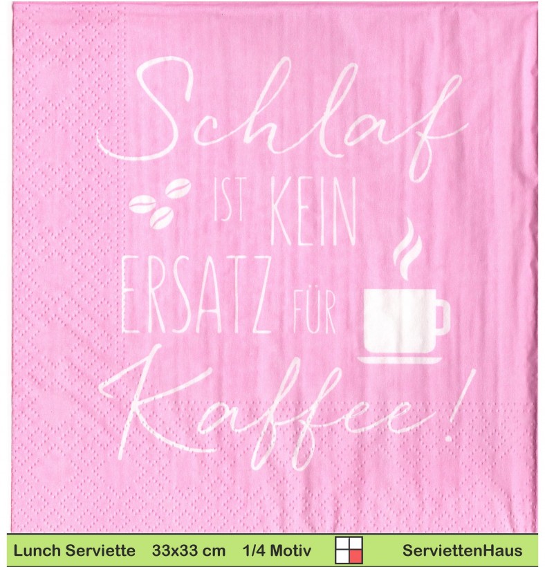 Schlaf ist kein Ersatz für Kaffee - 1 Lunch Serviette
