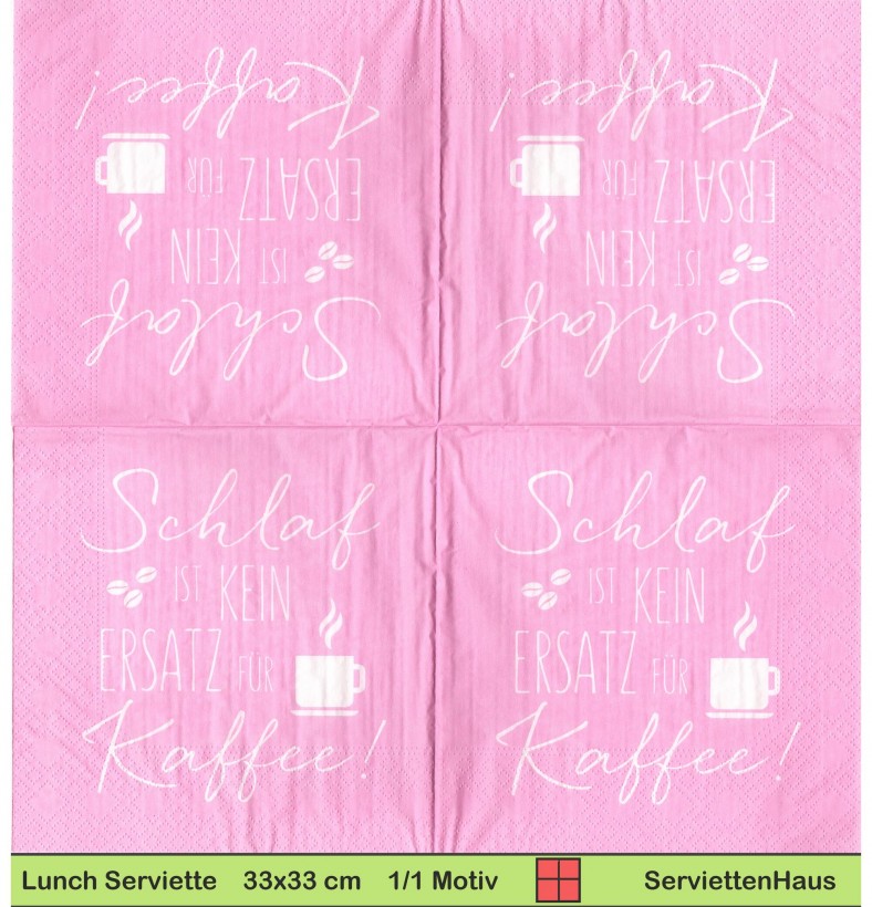 Schlaf ist kein Ersatz für Kaffee - 1 Lunch Serviette