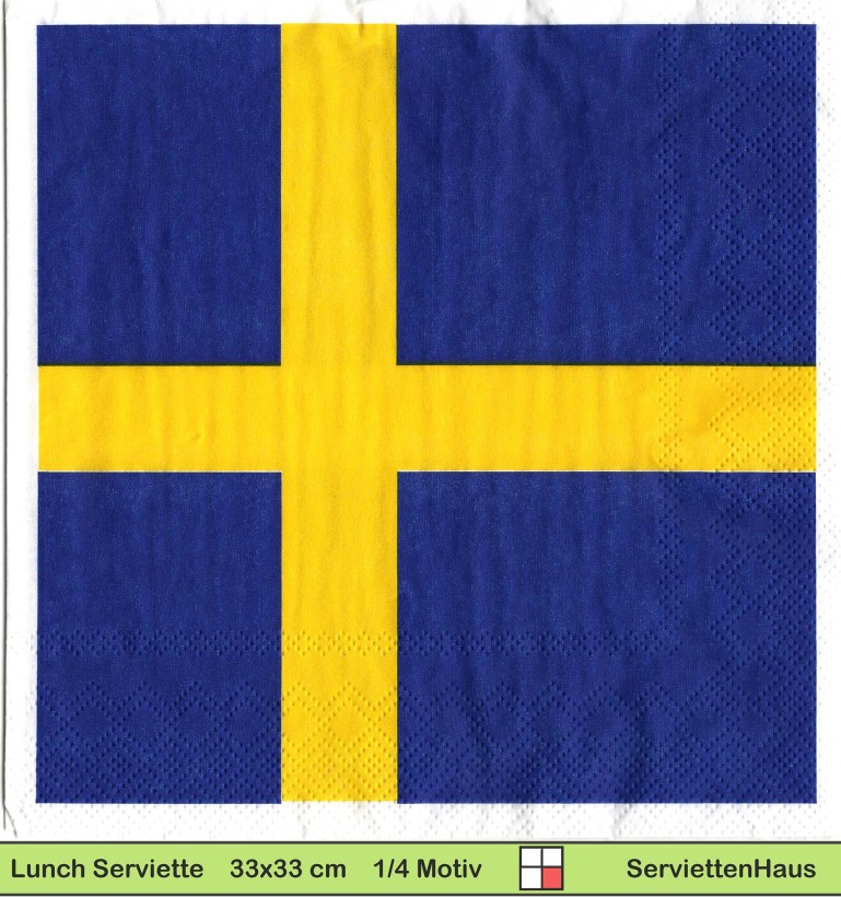 Schweden - Nationalfahne - 1 Lunch Serviette